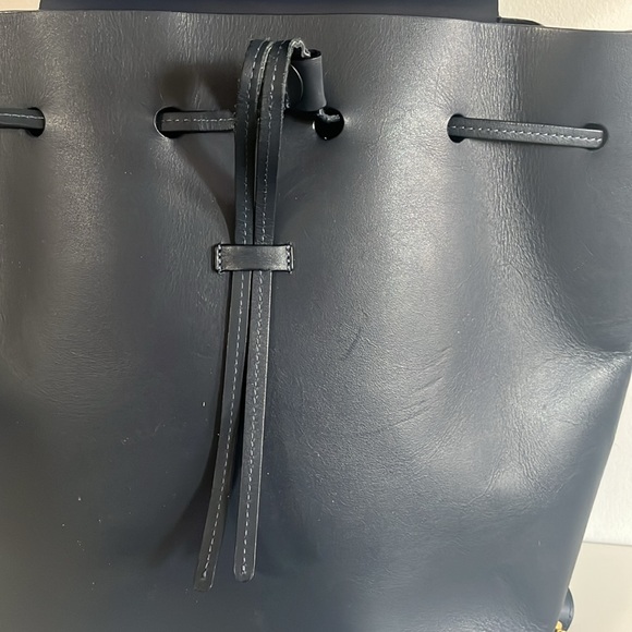 Mansur Gavriel Blue Leather Backpack Bag - Picture 11 of 12